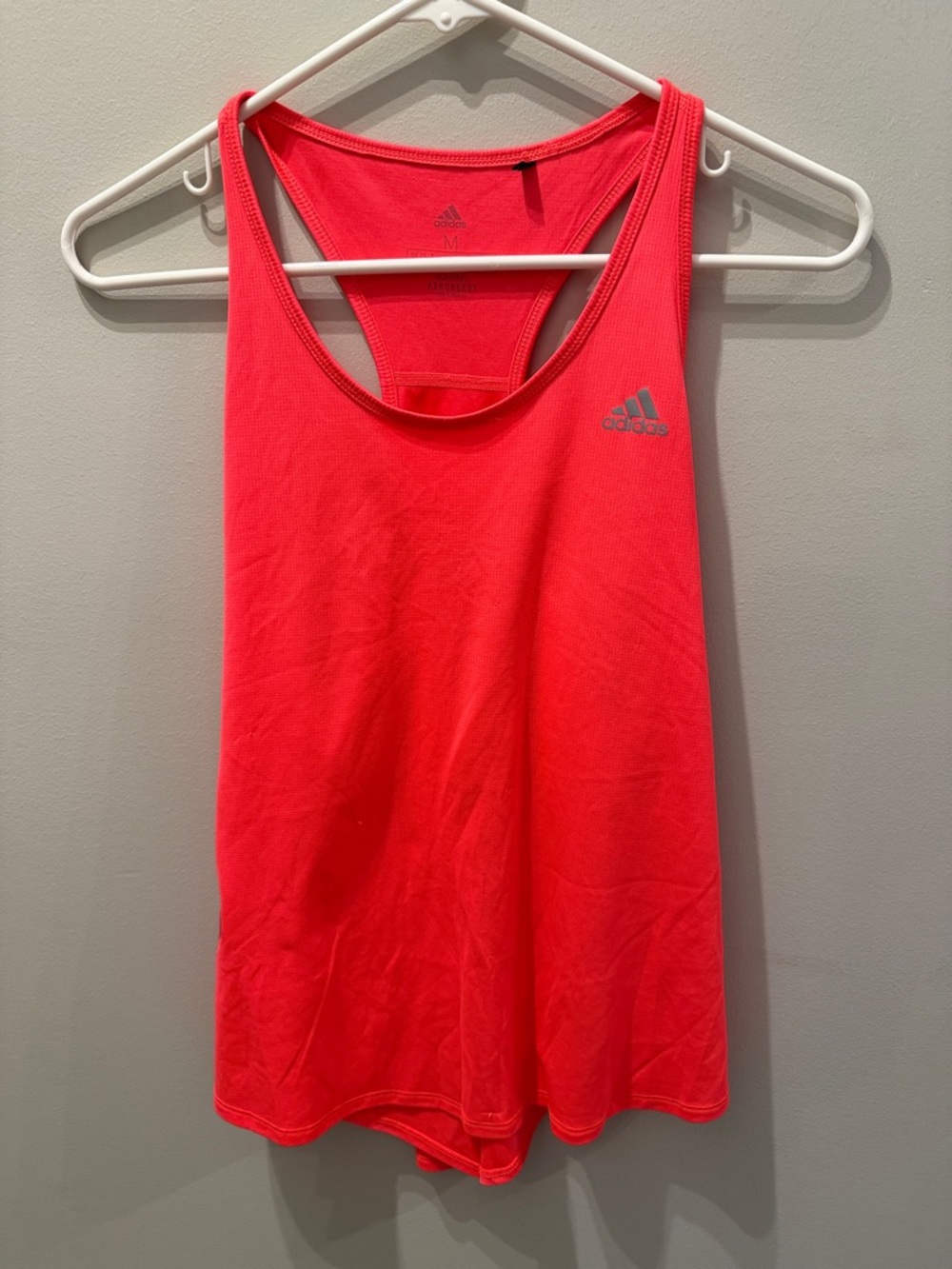adidas bright Coral Pink Racerback Tank Top